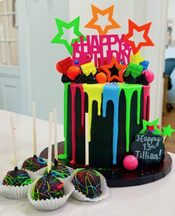 Neon Glow in the Dark Cake - Image 2