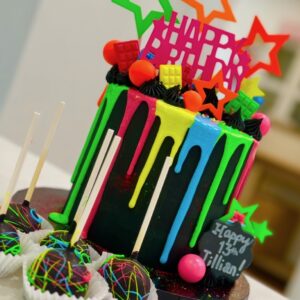 Neon Glow in the Dark Cake