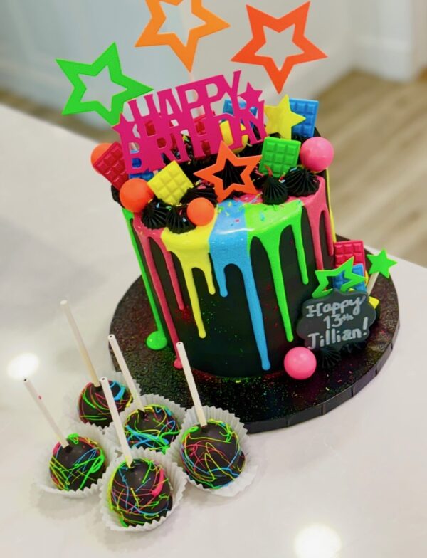 Neon Glow in the Dark Cake - Image 4