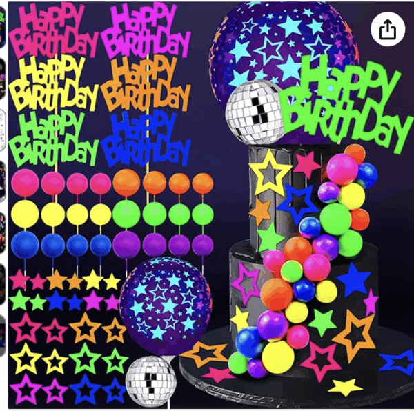 Neon Glow in the Dark Cake - Image 6